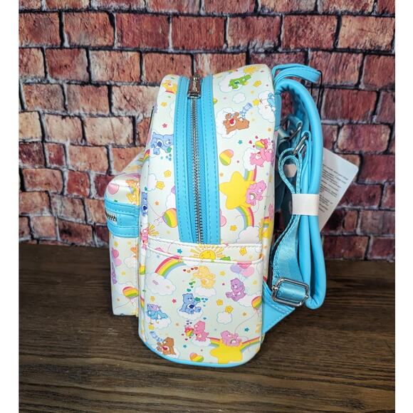 NWT Loungefly Care Bears AOP Backpack 40th Anniversary - Picture 4 of 14